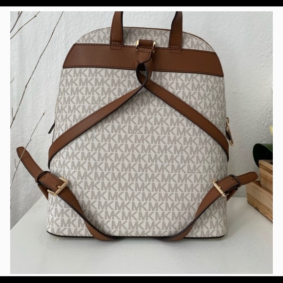 Michael Kors Emmy LG Dome Backpack (Vanilla) - Picture 2 of 14